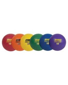 Champion Sports 10 Inch Poly Playground Ball Set - 10in - Red, Orange, Yellow, Green, Blue, Purple - 5 / Case