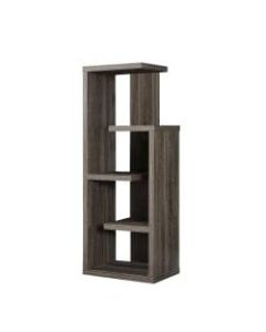 Monarch Specialties 5-Shelf Open-Concept Bookcase, Dark Taupe