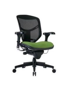 WorkPro Quantum 9000 Series Ergonomic Mesh/Premium Fabric Mid-Back Chair, Black/Lime
