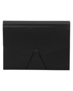 Office Depot Brand Plastic File, 13 Pocket, Expansion 5-1/2in, 8 1/2in x 11in, Letter, Black, Pack of 1