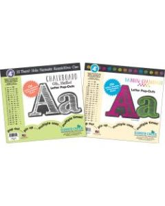 Barker Creek Letter Pop-Outs Sets, White Chalk/Rainbow Chalk, Pack Of 2