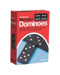 Pressman Toys Double Six Wooden Dominoes Game, Ages 7-18
