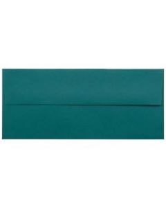JAM Paper Booklet Envelopes, #10, Gummed Seal, Teal, Pack Of 25