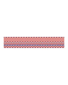 Barker Creek Double-Sided Straight-Edge Border Strips, 3in x 35in, Chevron Red, Pack Of 12