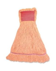 Genuine Joe GJOLOR5B, Synthetic Blend Large Mophead, 1 Each, Orange - Synthetic Fiber, Cotton, Rayon