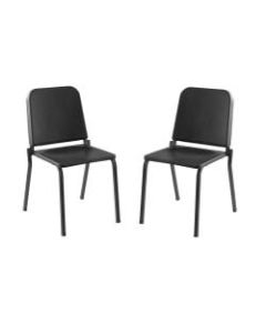 National Public Seating Melody Stackable Music Chairs, Black, Set Of 2