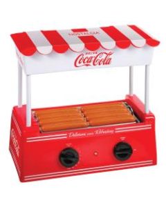 Nostalgia Electrics Hot Dog Roller And Bun Warmer, 8 Hot Dog/6 Bun Capacity, Retro Red