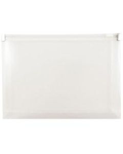 JAM Paper Plastic Envelopes, 5 1/4in x 8in, Clear, Pack Of 12