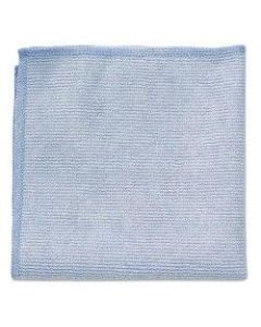 Rubbermaid Commercial Microfiber Cleaning Cloths, 12in x 12in, Blue, Box Of 24 Cloths