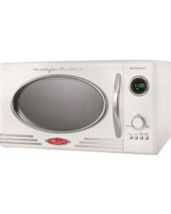 Nostalgia Electrics Retro 0.9 Cu Ft 800-Watt Countertop Microwave, Ivory