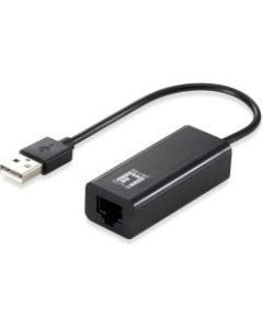 LevelOne USB-0301 USB to Ethernet Adapter for Windows and MAC - USB - 1 Port(s) - 1 x Network (RJ-45) - 10/100Base-TX