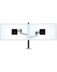 Ergotron Desk Mount for Monitor - Polished Aluminum - Adjustable Height - 2 Display(s) Supported - 40in Screen Support - 40 lb Load Capacity - 100 x 100 VESA Standard