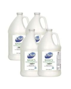 Dial Basics Hypoallergenic Liquid Hand Soap, Honeysuckle Scent, 128 Oz, Case Of 4 Bottles
