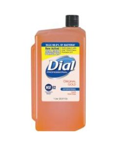 Dial Original Gold Antimicrobial Soap Refill - 33.8 fl oz (1000 mL) - Kill Germs - Skin, Hand - Orange - 8 / Carton