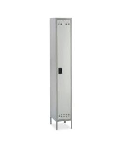 Safco Single-Tier Two-Tone Locker With Legs, 78inH x 18inW x 12inD, Gray