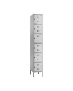 Safco 6-Box Single-Column 2-Tone Locker With Legs, 78inH x 18inW x 12inD, Gray