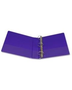 Samsill Presentation View 3-Ring Binder, 2in Round Rings, 56% Recycled, Purple, Pack Of 2