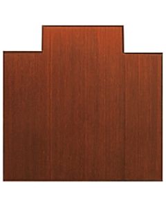 Anji Mountain Bamboo Tri-Fold Plush Chair Mat, 47in x 51in, 1/2in Thick, Dark Cherry