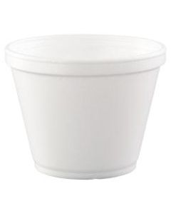 Dart Foam Food Containers, 12 Oz, White, 25 Containers Per Bag, Carton Of 20 Bags