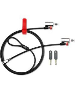 Kensington ClickSafe K64640 Twin Laptop Cable Lock - Master - Carbon Steel - 5.67 ft