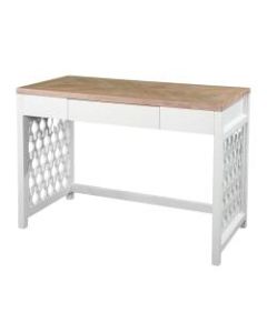 SEI Wayliff 43inW Writing Desk, Natural/White