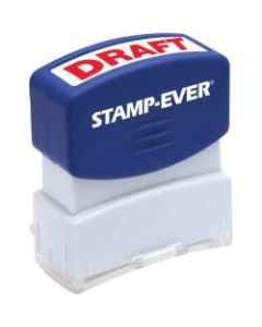 Stamp-Ever Pre-inked Red DRAFT Stamp - Message Stamp - "DRAFT" - 0.56in Impression Width x 1.69in Impression Length - 50000 Impression(s) - Red - 1 Each