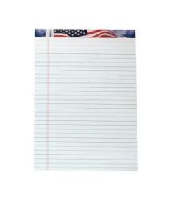 TOPS American Pride Writing Tablet, 8 1/2in x 11 3/4in, 16 Lb, Legal Rule, White, 50 Sheets Per Pad, Pack Of 12 Pads