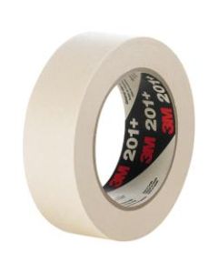 3M 201+ Masking Tape, 3in Core, 3in x 180ft, Tan, Case Of 12