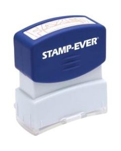 Stamp-Ever Pre-Inked Red Faxed Stamp - Message Stamp - "FAXED" - 0.56in Impression Width x 1.69in Impression Length - 50000 Impression(s) - Red - 1 Each