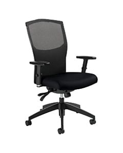 Global Alero Medium-Back Multi-Tilter Adjustable Chair, 40 1/2inH x 25inW x 24 1/2inD, Ebony