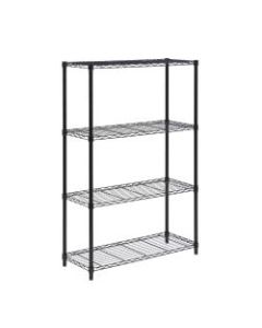 Honey-Can-Do Urban Steel Adjustable Storage Shelving Unit, 4-Tiers, 54inH x 14inW x 36inD, Black