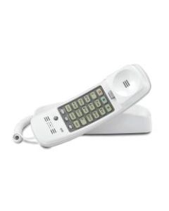 AT&T 210 Corded Trimline Phone with Speed Dial and Memory Buttons, White