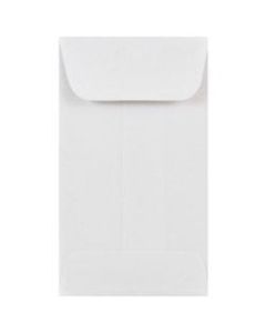 JAM Paper Coin Envelopes, #3, Gummed Seal, White, Pack Of 25