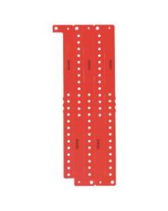 Amscan Plastic Waterproof Wristbands, 1in x 10in, Solid Red, Pack Of 250 Wristbands