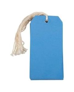 JAM Paper Gift Tags, 4 3/4in x 2 3/8in, Blue, Pack Of 10