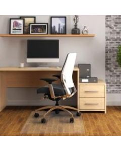Floortex Cleartex Advantagemat Chair Mat, Rectangular, For Hard Floors, 48in x 118in, Clear