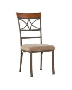 Powell Home Fashions Hamilton Dining Chair, Set of 2, Tan/Pewter