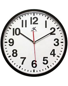 Infinity Instruments ITC Pure Wall Clock, 13in, Black