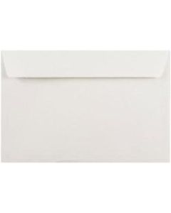 JAM Paper Booklet Envelopes, 6in x 9in, Gummed Seal, White, Pack Of 25