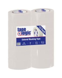 Tape Logic Color Masking Tape, 3in Core, 2in x 180ft, White, Case Of 12