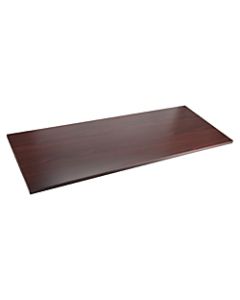 Lorell Quadro Sit-To-Stand Laminate Table Top, 48inW x 24inD, Mahogany