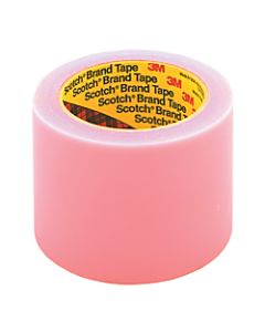 3M 821 Label Protection Tape, 4in x 72 Yd., Pink, Case Of 8