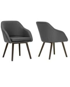 Glamour Home Adaya Dining Chairs, Gray, Set Of 2 Chairs