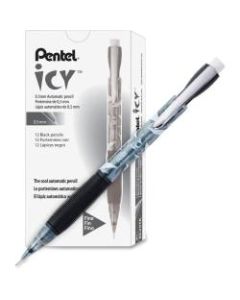 Pentel Icy Mechanical Pencil - #2 Lead - 0.5 mm Lead Diameter - Refillable - Black Barrel - 1 Dozen