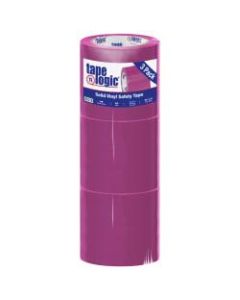 BOX Packaging Solid Vinyl Safety Tape, 3in Core, 4in x 36 Yd., Purple, Case Of 3
