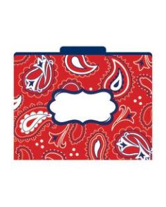 Barker Creek Tab File Folders, 8 1/2in x 11in, Letter Size, Bandana, Pack Of 12