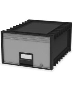 Storex Archive Storage Box - External Dimensions: 18.3in Length x 11.5in Width x 24.4in Height - Heavy Duty - Stackable - Black, Gray - For Storage - Recycled - 1 Each