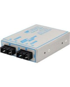 FlexPoint 100Mbps Ethernet Fiber to Fiber Media Converter SC Multimode 5km to Single-Mode 30km - 1 x 100BASE-FX; 1 x 100BASE-LX; No Power Adapter; Lifetime Warranty