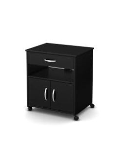 South Shore Axess Printer Cart On Wheels, Pure Black