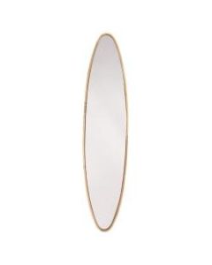 Zuo Modern Large Oval Mirror, 46 1/8inH x 10 5/8inW x 13/16inD, Gold